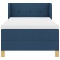 Letto Box Spring con Materasso Blu 80x200 cm in Tessuto