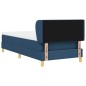 Letto Box Spring con Materasso Blu 80x200 cm in Tessuto