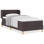 vidaXL Letto Box Spring con Materasso in Marrone Scuro, 90x200 cm, Tessuto vidaXL Letto Box Spring con Materasso in Marrone Scuro, 90x200 cm, Tessuto