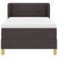 vidaXL Letto Box Spring con Materasso in Marrone Scuro, 90x200 cm, Tessuto vidaXL Letto Box Spring con Materasso in Marrone Scuro, 90x200 cm, Tessuto