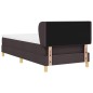 vidaXL Letto Box Spring con Materasso in Marrone Scuro, 90x200 cm, Tessuto vidaXL Letto Box Spring con Materasso in Marrone Scuro, 90x200 cm, Tessuto