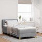 Letto a Box Spring vidaXL con Materasso Grigio Chiaro, 100x200 cm in Tessuto Letto a Box Spring vidaXL con Materasso Grigio Chiaro, 100x200 cm in Tessuto