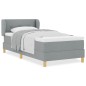 Letto a Box Spring vidaXL con Materasso Grigio Chiaro, 100x200 cm in Tessuto Letto a Box Spring vidaXL con Materasso Grigio Chiaro, 100x200 cm in Tessuto