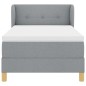 Letto a Box Spring vidaXL con Materasso Grigio Chiaro, 100x200 cm in Tessuto Letto a Box Spring vidaXL con Materasso Grigio Chiaro, 100x200 cm in Tessuto