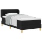 vidaXL Letto con Materasso in Tessuto Nero 100x200 cm