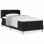 vidaXL Letto con Materasso in Tessuto Nero 100x200 cm