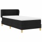vidaXL Letto con Materasso in Tessuto Nero 100x200 cm
