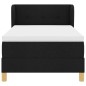 vidaXL Letto con Materasso in Tessuto Nero 100x200 cm