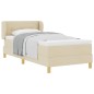 vidaXL Letto Box Spring con Materasso - Panna, 100x200 cm, Tessuto