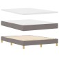 vidaXL Letto a Molle con Materasso in Tortora, 140x200 cm, Tessuto vidaXL Letto a Molle con Materasso in Tortora, 140x200 cm, Tessuto