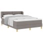vidaXL Letto a Molle con Materasso in Tortora, 140x200 cm, Tessuto vidaXL Letto a Molle con Materasso in Tortora, 140x200 cm, Tessuto