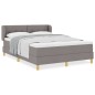 vidaXL Letto a Molle con Materasso in Tortora, 140x200 cm, Tessuto vidaXL Letto a Molle con Materasso in Tortora, 140x200 cm, Tessuto