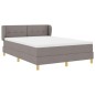 vidaXL Letto a Molle con Materasso in Tortora, 140x200 cm, Tessuto vidaXL Letto a Molle con Materasso in Tortora, 140x200 cm, Tessuto