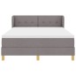 vidaXL Letto a Molle con Materasso in Tortora, 140x200 cm, Tessuto vidaXL Letto a Molle con Materasso in Tortora, 140x200 cm, Tessuto