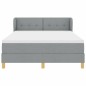 vidaXL Letto Box Spring con Materasso - Grigio Chiaro, 160x200 cm, Tessuto vidaXL Letto Box Spring con Materasso - Grigio Chiaro, 160x200 cm, Tessuto