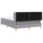 vidaXL Letto Box Spring con Materasso - Grigio Chiaro, 160x200 cm, Tessuto vidaXL Letto Box Spring con Materasso - Grigio Chiaro, 160x200 cm, Tessuto