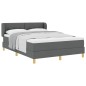 Letto Box Spring vidaXL con materasso in grigio scuro, 160x200 cm in tessuto Letto Box Spring vidaXL con materasso in grigio scuro, 160x200 cm in tessuto