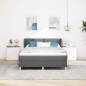 Letto Box Spring vidaXL con materasso in grigio scuro, 160x200 cm in tessuto Letto Box Spring vidaXL con materasso in grigio scuro, 160x200 cm in tessuto