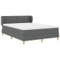 Letto Box Spring vidaXL con materasso in grigio scuro, 160x200 cm in tessuto Letto Box Spring vidaXL con materasso in grigio scuro, 160x200 cm in tessuto