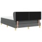 Letto Box Spring vidaXL con materasso in grigio scuro, 160x200 cm in tessuto Letto Box Spring vidaXL con materasso in grigio scuro, 160x200 cm in tessuto