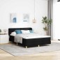 vidaXL Letto a sommier con materasso nero 160x200 cm in tessuto vidaXL Letto a sommier con materasso nero 160x200 cm in tessuto