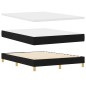 vidaXL Letto a sommier con materasso nero 160x200 cm in tessuto vidaXL Letto a sommier con materasso nero 160x200 cm in tessuto