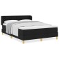 vidaXL Letto a sommier con materasso nero 160x200 cm in tessuto vidaXL Letto a sommier con materasso nero 160x200 cm in tessuto