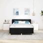 vidaXL Letto a sommier con materasso nero 160x200 cm in tessuto vidaXL Letto a sommier con materasso nero 160x200 cm in tessuto