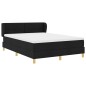vidaXL Letto a sommier con materasso nero 160x200 cm in tessuto vidaXL Letto a sommier con materasso nero 160x200 cm in tessuto