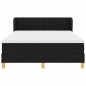 vidaXL Letto a sommier con materasso nero 160x200 cm in tessuto vidaXL Letto a sommier con materasso nero 160x200 cm in tessuto