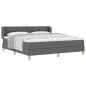 vidaXL letaXL Letto a Rete con Materasso Grigio Scuro 180x200 cm Tessuto