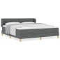 vidaXL letaXL Letto a Rete con Materasso Grigio Scuro 180x200 cm Tessuto
