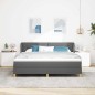 vidaXL letaXL Letto a Rete con Materasso Grigio Scuro 180x200 cm Tessuto