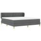 vidaXL letaXL Letto a Rete con Materasso Grigio Scuro 180x200 cm Tessuto
