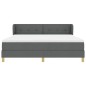 vidaXL letaXL Letto a Rete con Materasso Grigio Scuro 180x200 cm Tessuto