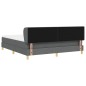 vidaXL letaXL Letto a Rete con Materasso Grigio Scuro 180x200 cm Tessuto