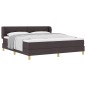 vidaXL Letto con Materasso in Tessuto Marrone Scuro, 180x200 cm