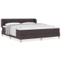 vidaXL Letto con Materasso in Tessuto Marrone Scuro, 180x200 cm