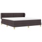 vidaXL Letto con Materasso in Tessuto Marrone Scuro, 180x200 cm