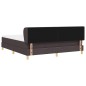 vidaXL Letto con Materasso in Tessuto Marrone Scuro, 180x200 cm