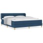 vidaXL Letto con Rete a Molla e Materasso - Blu, 180x200 cm, Tessuto vidaXL Letto con Rete a Molla e Materasso - Blu, 180x200 cm, Tessuto