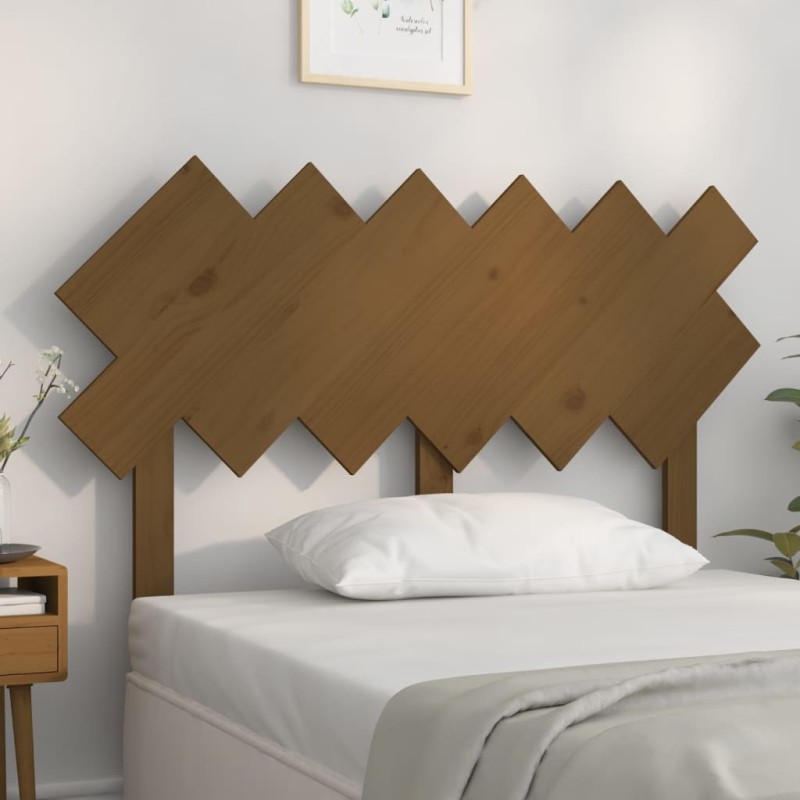 Testiera per Letto Marrone Miele122,5x3x80,5cm in Pino Massello Testiera per Letto Marrone Miele122,5x3x80,5cm in Pino Massello