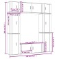 Set Mobili Porta TV 8pz Bianco in Legno Multistrato Set Mobili Porta TV 8pz Bianco in Legno Multistrato
