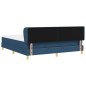vidaXL Letto con Rete a Molla e Materasso - Blu, 180x200 cm, Tessuto vidaXL Letto con Rete a Molla e Materasso - Blu, 180x200 cm, Tessuto