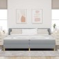 Letto a Box Spring vidaXL con materasso grigio chiaro 200x200 cm in tessuto