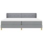 Letto a Box Spring vidaXL con materasso grigio chiaro 200x200 cm in tessuto