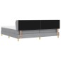 Letto a Box Spring vidaXL con materasso grigio chiaro 200x200 cm in tessuto