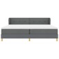 Letto a Materasso Box Spring vidaXL - Grigio Scuro, 200x200 cm in Tessuto Letto a Materasso Box Spring vidaXL - Grigio Scuro, 200x200 cm in Tessuto