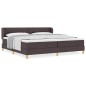 vidaXL Letto Box Spring con Materasso Marrone Scuro 200x200 cm in Tessuto