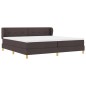 vidaXL Letto Box Spring con Materasso Marrone Scuro 200x200 cm in Tessuto